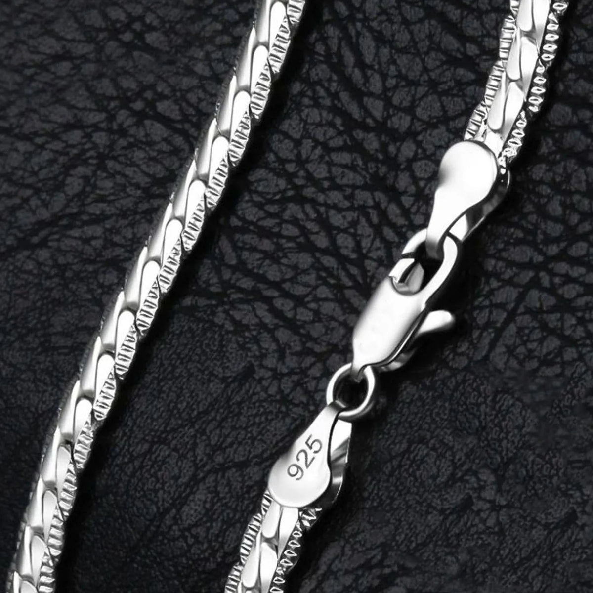 925 Sterling Silver 8/16/18/20/22/24 Inch 6mm Side Chain Necklace Bracelet For Woman Men Fashion Charm Wedding Jewelry