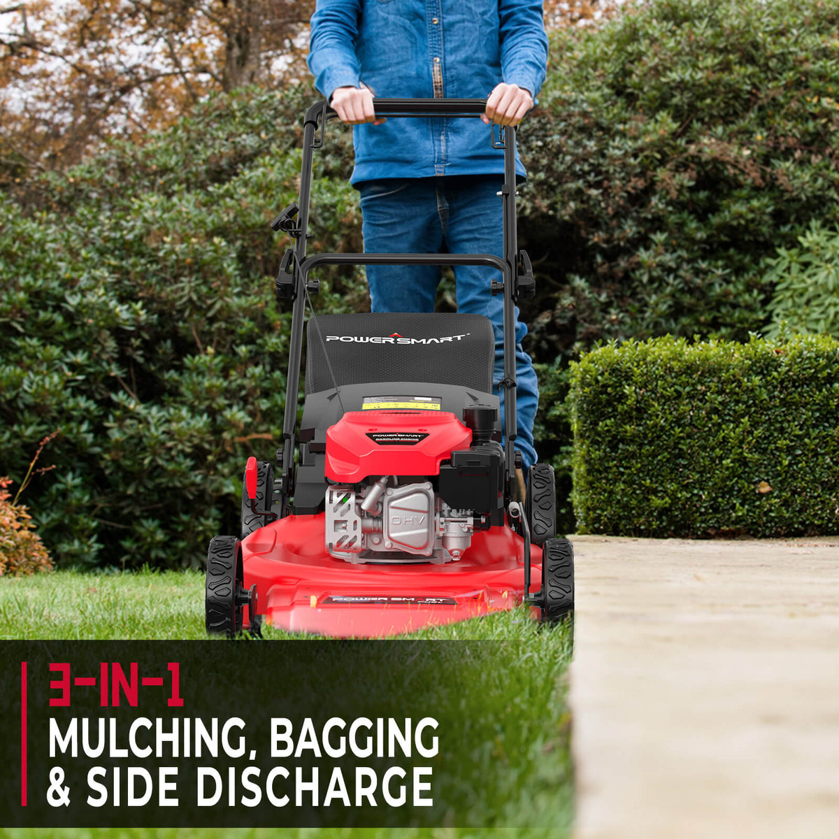 22" 170cc Gas Self-Propelled 3-in-1 Lawn Mower V8622S