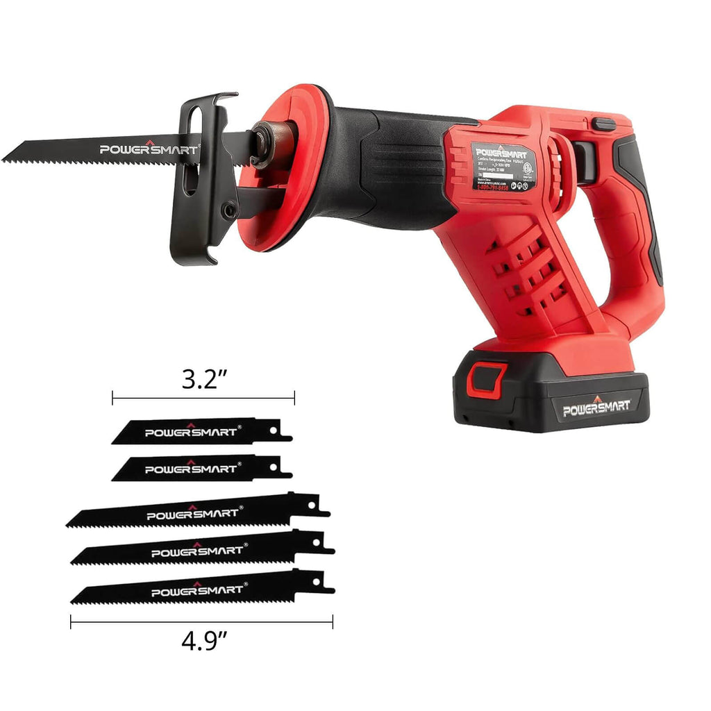 Cordless Reciprocating Saw with 20V 2.0Ah Battery and Charger for Wood, Metal PVC Cutting PS76415A